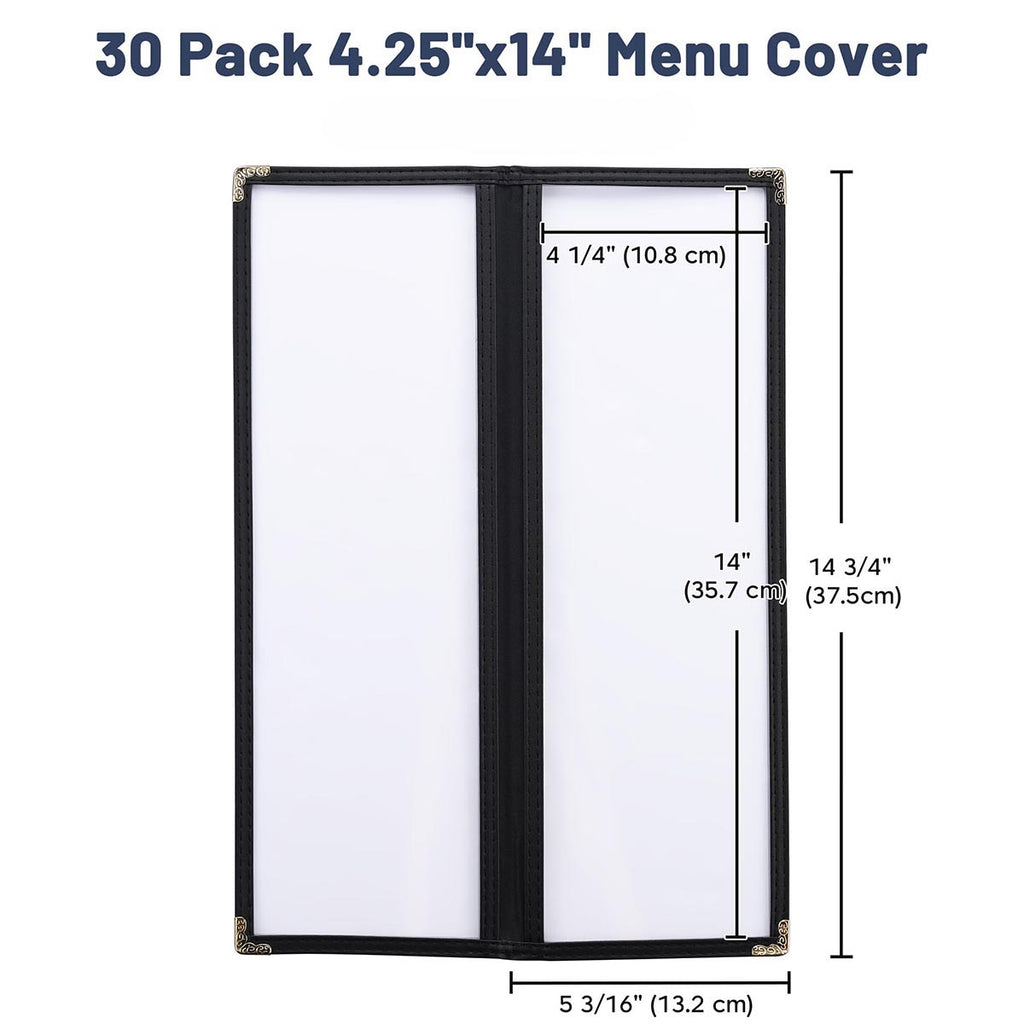 Yescom 30x Menu Covers Bistro Wine List Holder 4.25x14