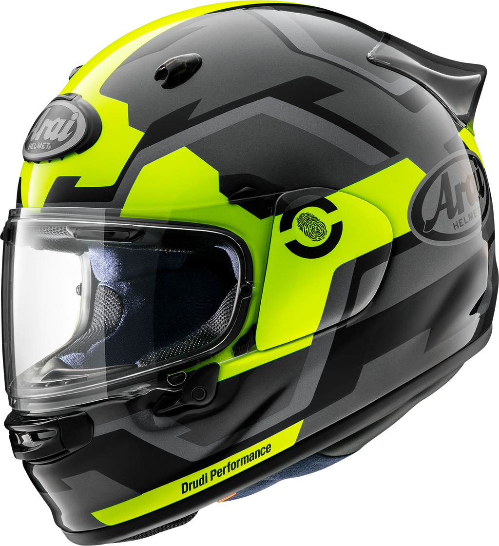 ARAI HELMETS, ARAI HELMETS Contour-X Helmet with Logo Duct and Aerodynamic Spoiler – Fluorescent Yellow, 2XL (Part No. 0101-16066)