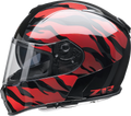 Z1R, Z1R Warrant Helmet Panthera Black/Red 2XL - Versatile Motorcycle Helmet with Sun Visor and Enhanced Ventilation