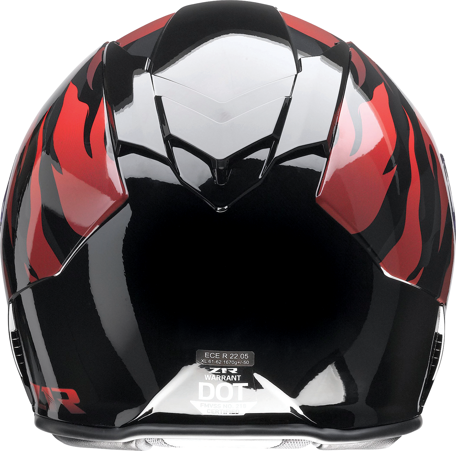 Z1R, Z1R Warrant Helmet Panthera Black/Red 2XL - Versatile Motorcycle Helmet with Sun Visor and Enhanced Ventilation