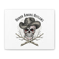 Honor Among Outlaws Canvas | Western Skull Art, Gothic Americana Desert Noir