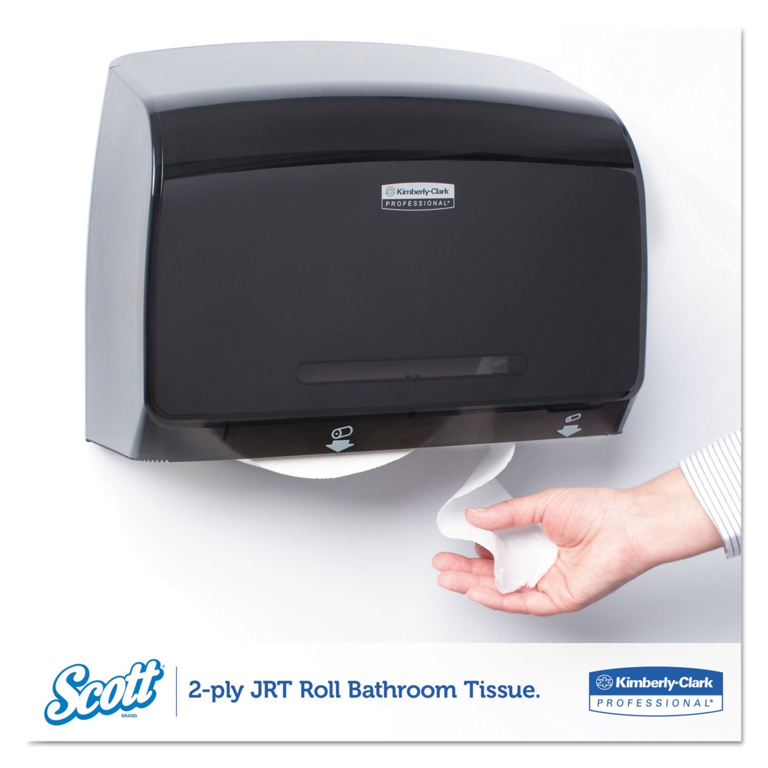 Scott Essential JRT Extra Long Bathroom Tissue, Septic Safe, 2-Ply, White, 3.55" x 2,000 ft, 6 Rolls/Carton