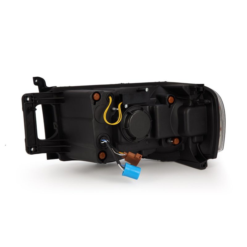 AlphaRex 02-05 Dodge Ram 1500 PRO-Series Projector Headlights Plank Style Alpha Black w/Seq Signal 880572 *Discontinued
