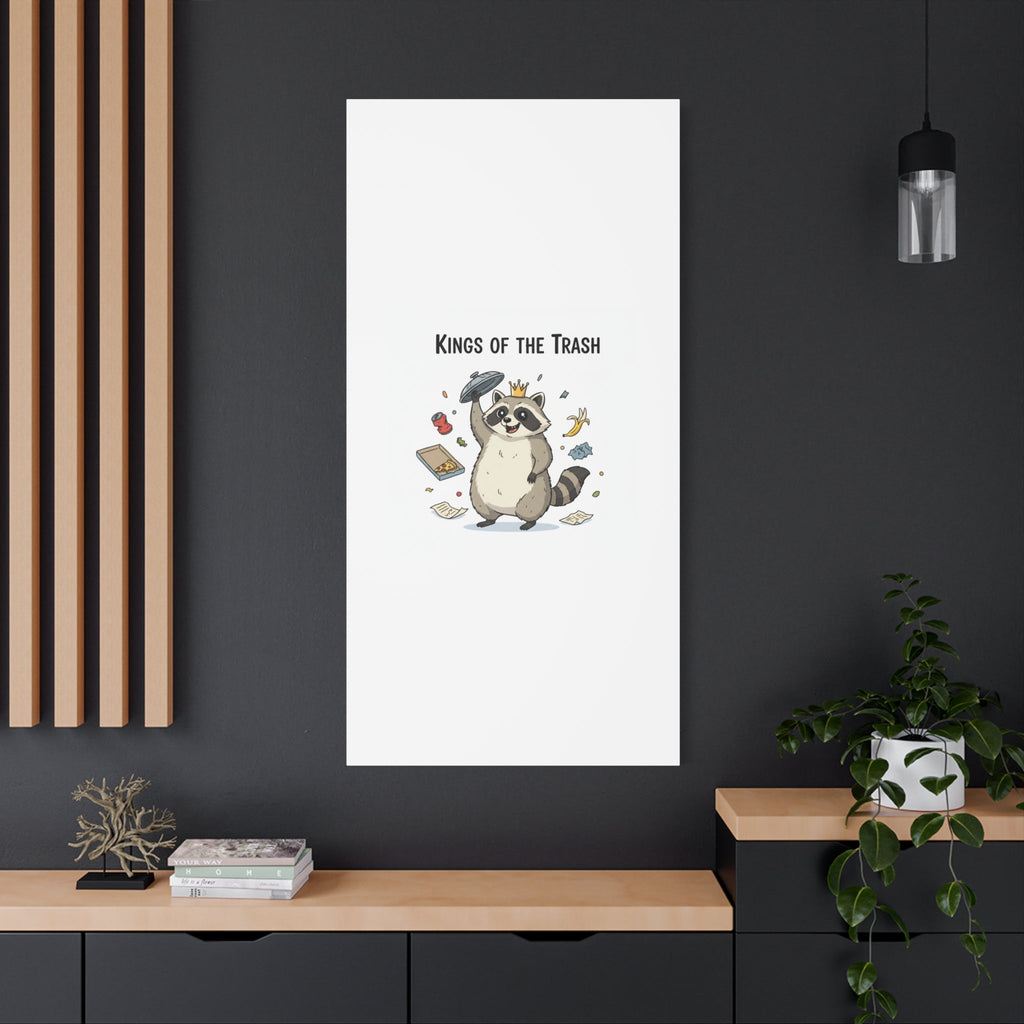 Kings of the Trash Canvas, Raccoon Doodle | Trash Panda, Goofy Critter Art
