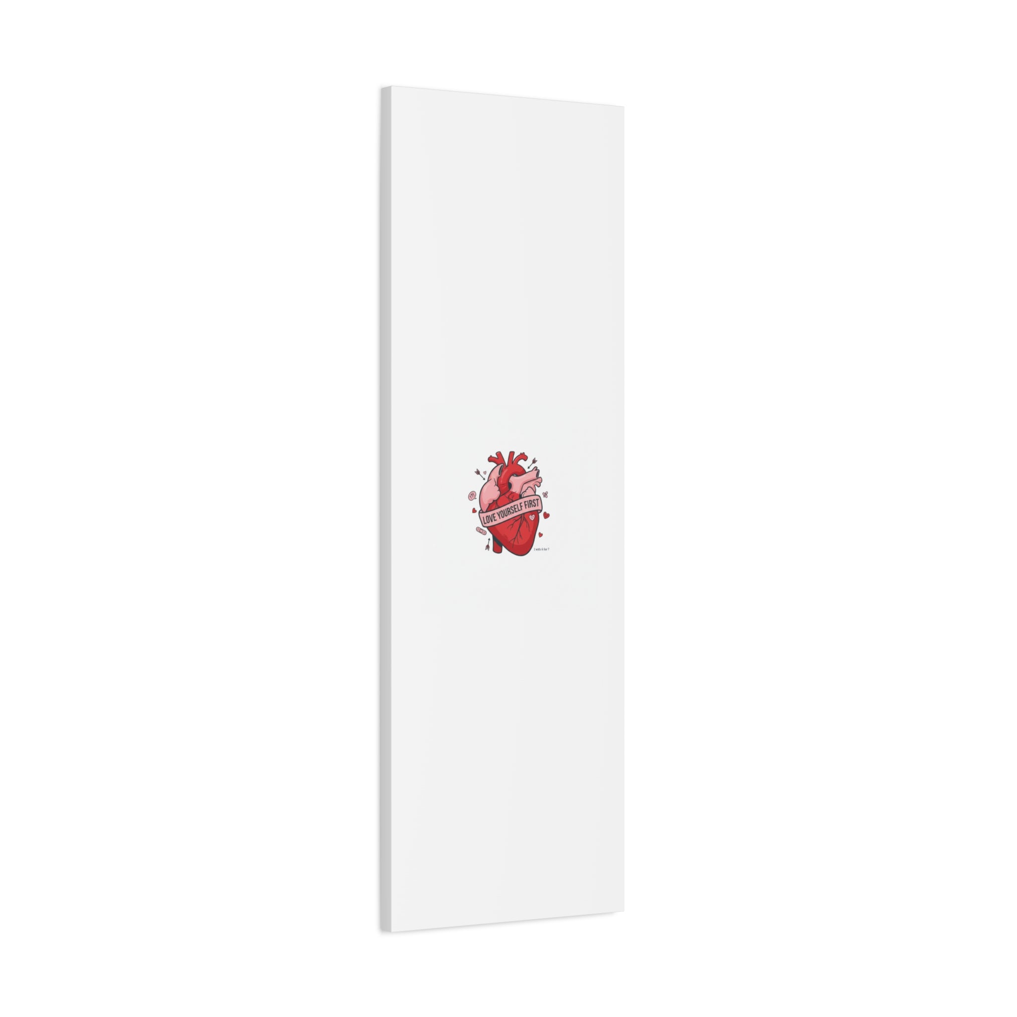 Love Yourself First Canvas, Hearts-with-a-Twist, Anti-Valentine Art