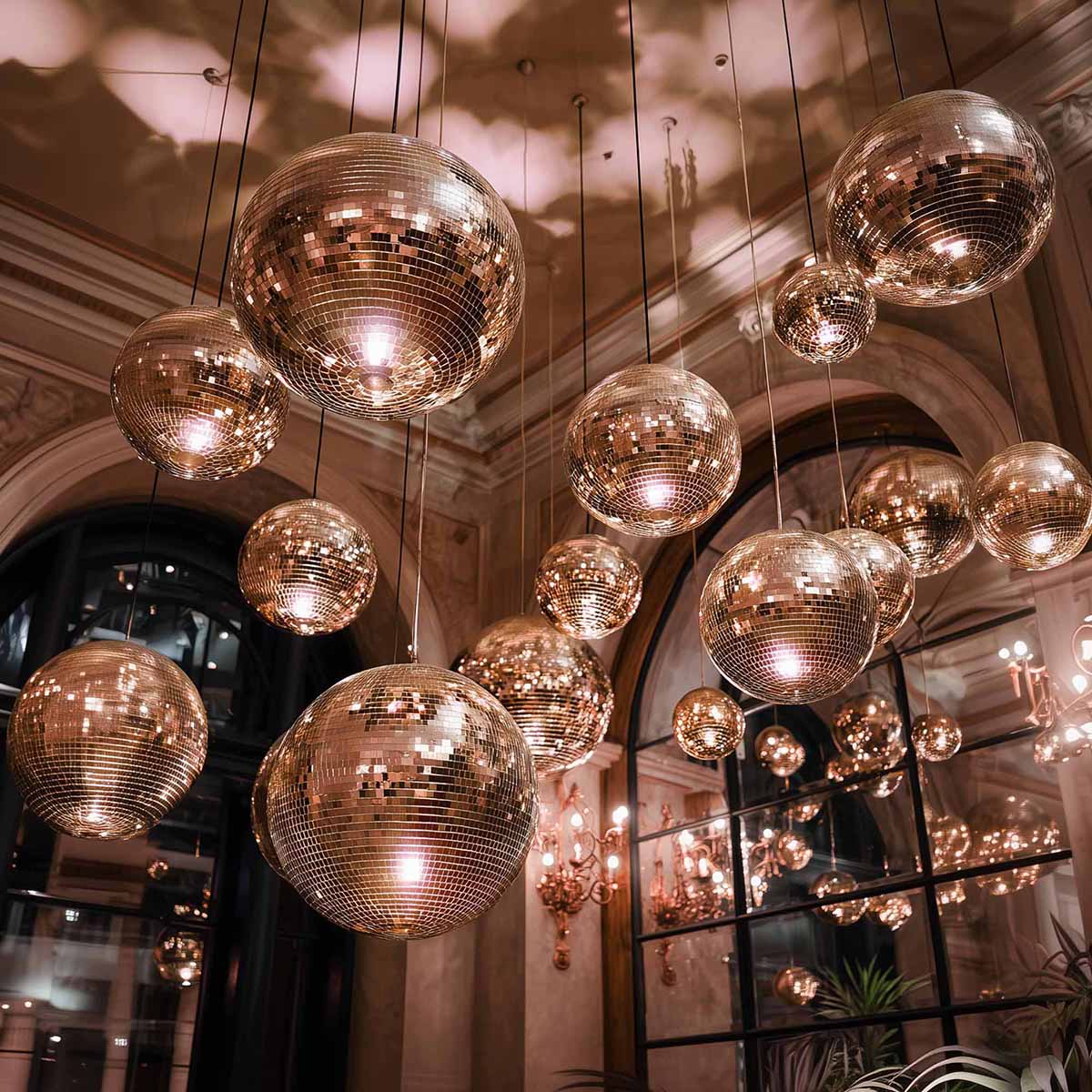 Yescom 16 Inch Mirror Ball for Wedding Chandelier Gala Dinner
