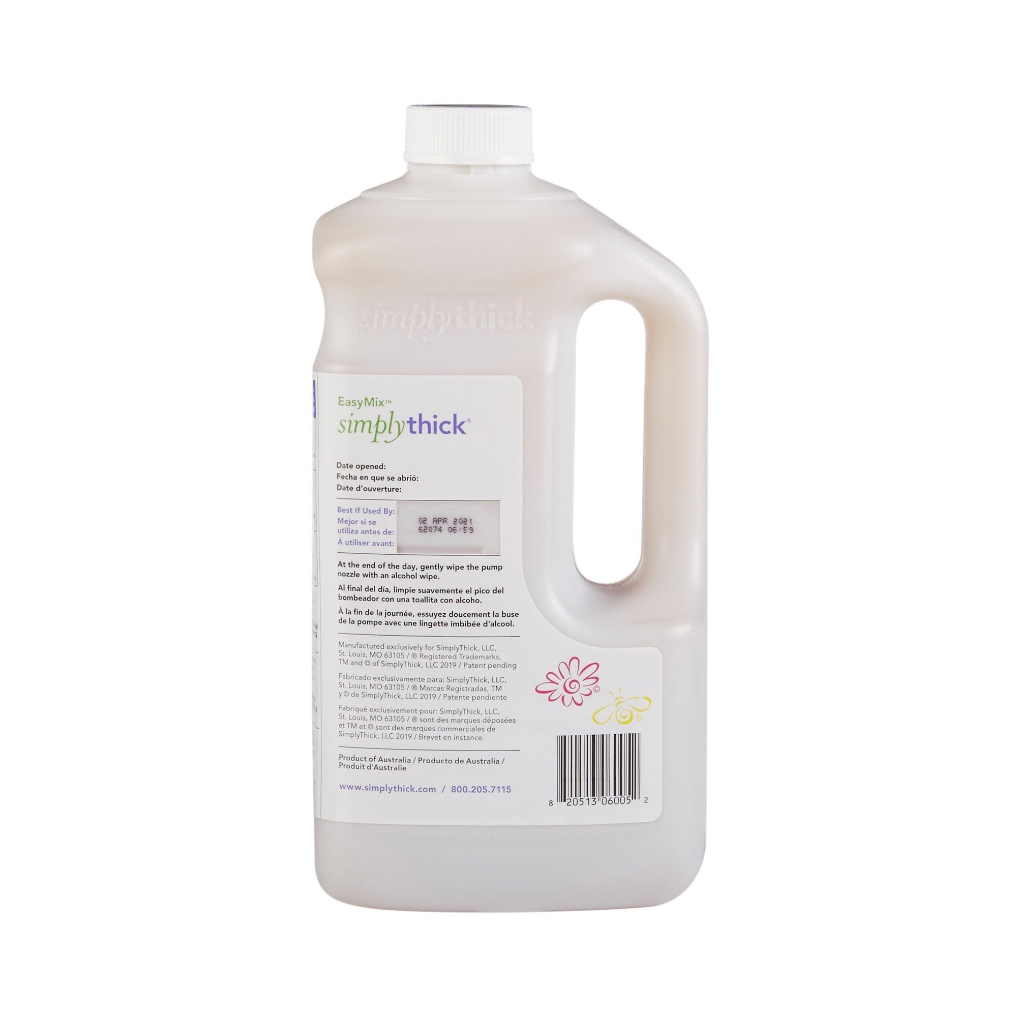 SimplyThick® EasyMix™ Bottle and Pump, 1.6 Liter Pump Bottle ST2LBOTTLE