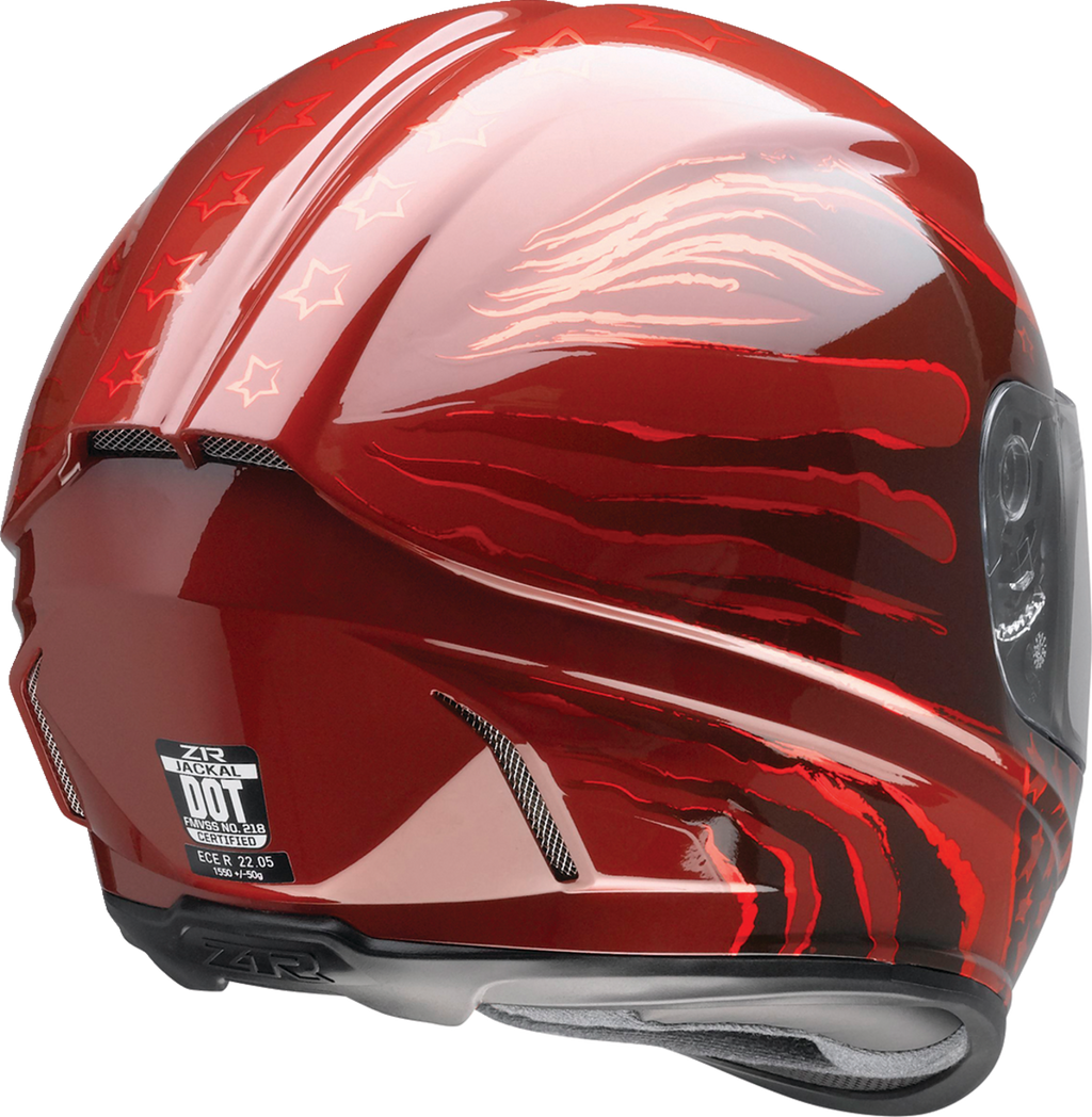 Z1R, Z1R Jackal Patriot Helmet - Red, XL by Z1R (Part #0101-15423)