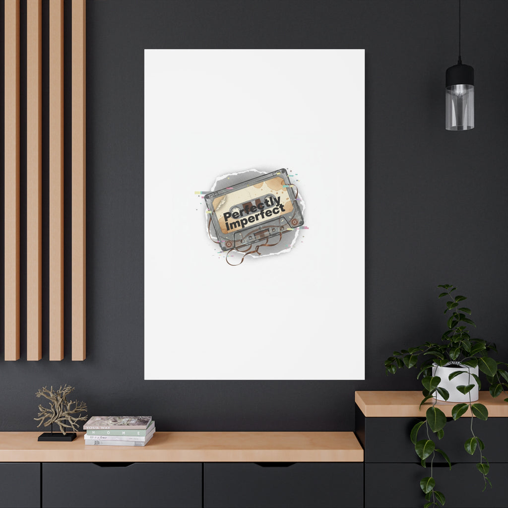 Perfectly Imperfect Cassette, Canvas Print | Analog Error, glitch art static