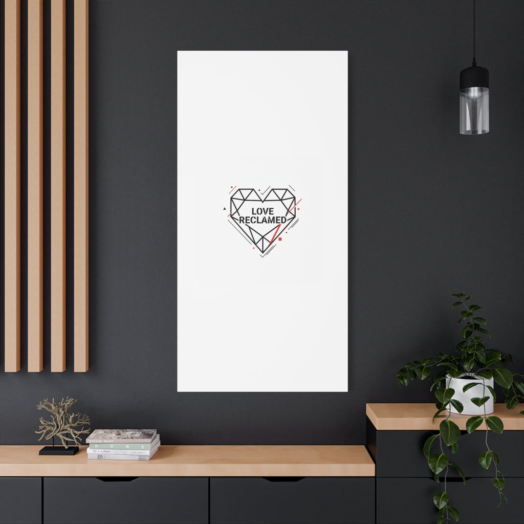 Love Reclaimed Canvas | modern heart design, minimalist love icon