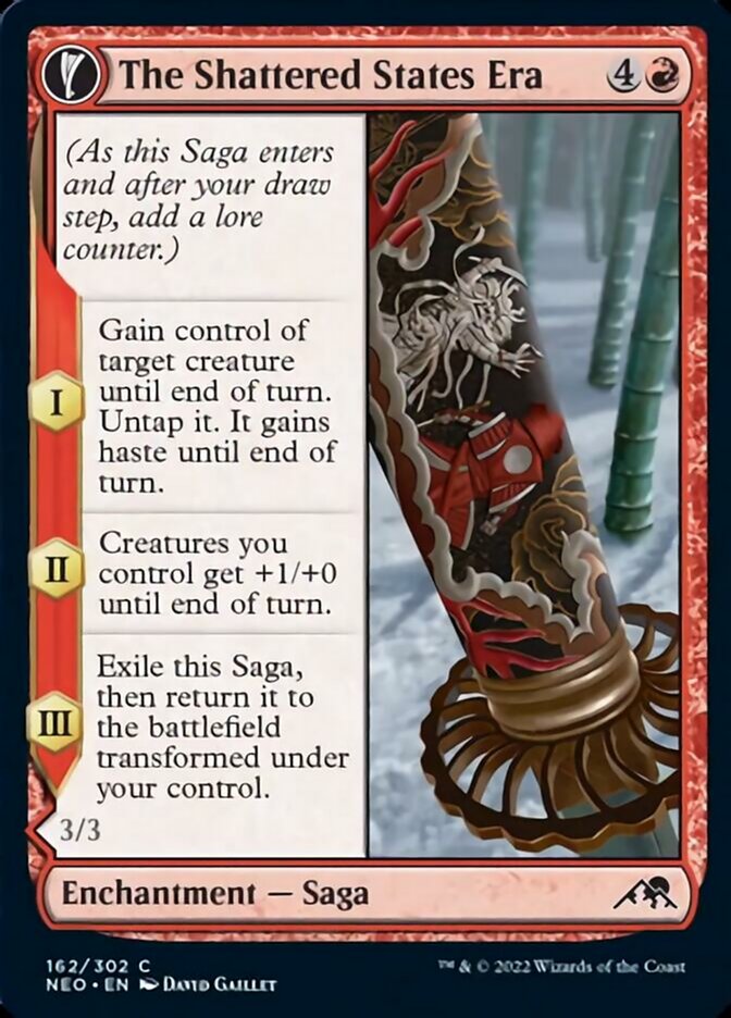 The Shattered States Era // Nameless Conqueror (NEO-162) - Kamigawa: Neon Dynasty: (fandfc, enchantment)