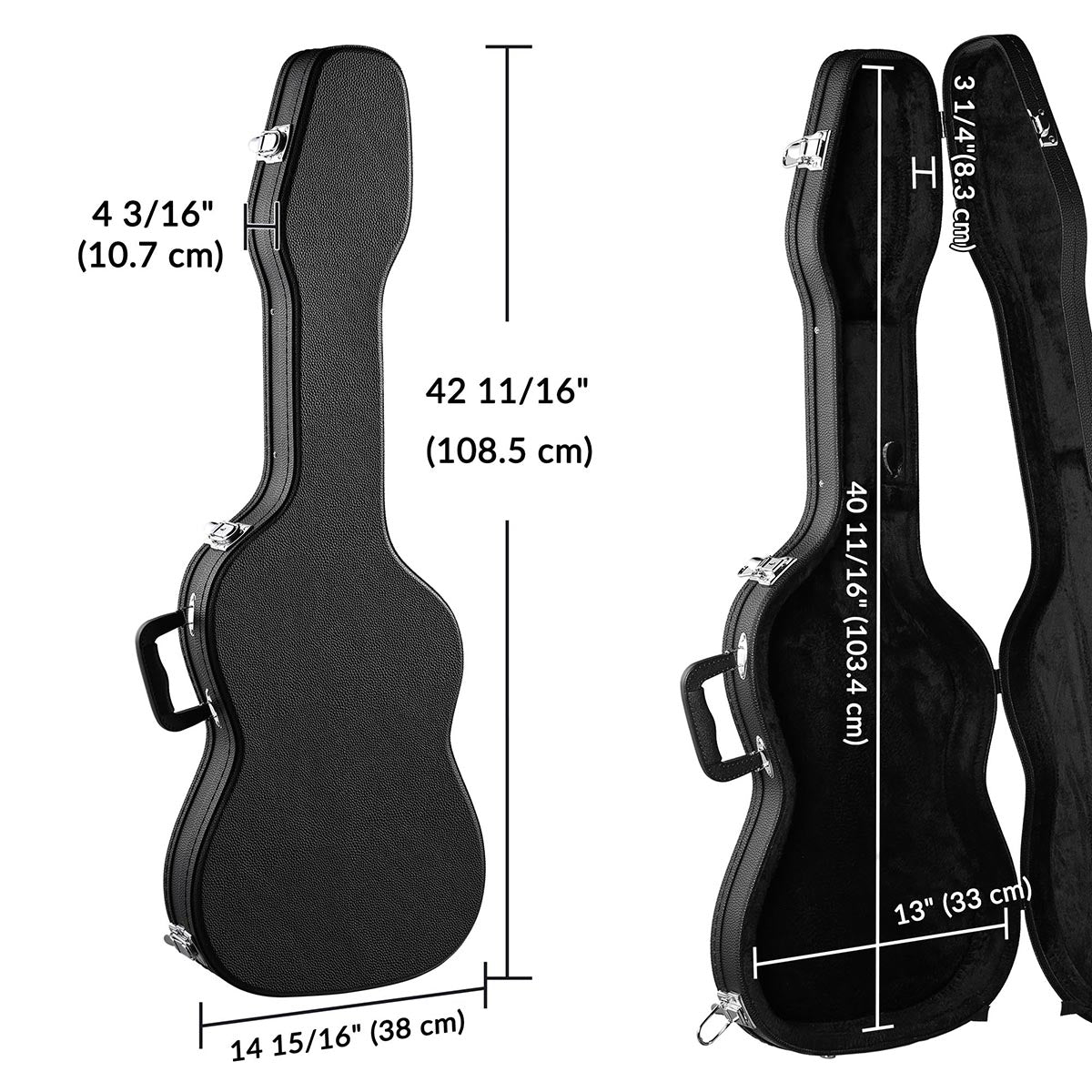 Yescom Lockable Electric Guitar Hard-Shell Case Stratocaster
