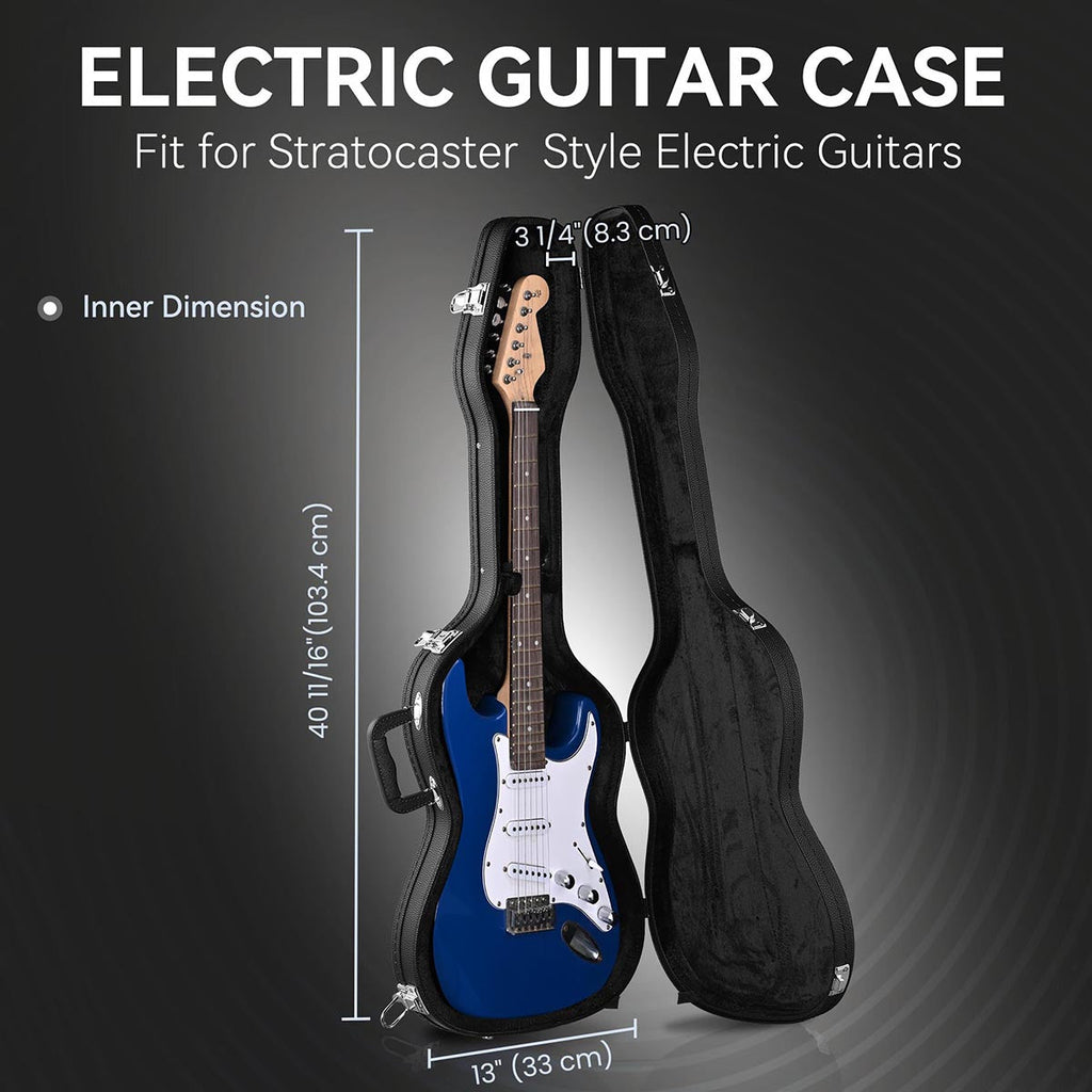 Yescom Lockable Electric Guitar Hard-Shell Case Stratocaster