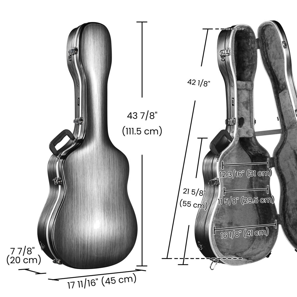 Yescom 41" Acoustic Guitar Hard Case Backpack Waterproof