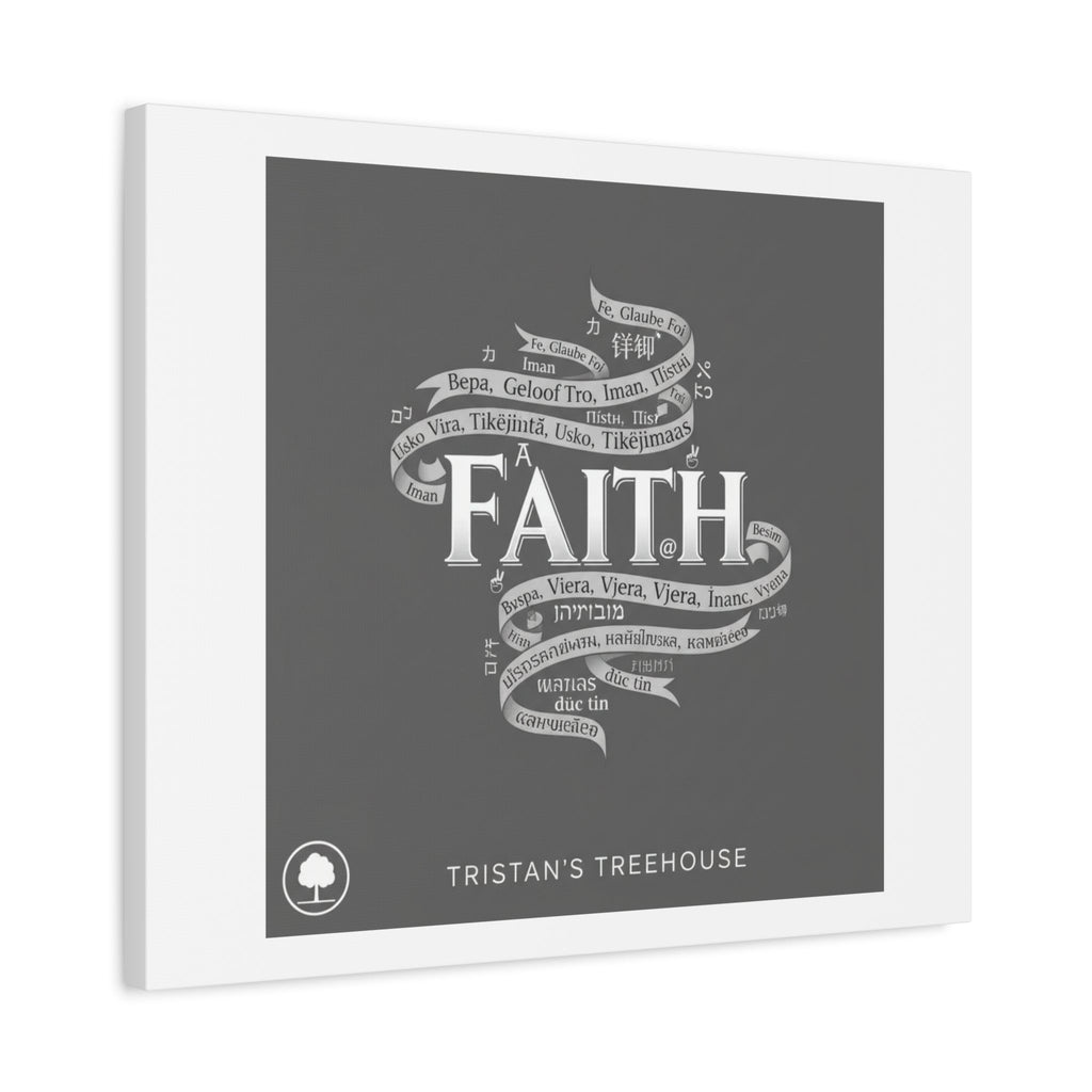 handwritten faith ribbon Canvas | sketch aesthetic, doodle design
