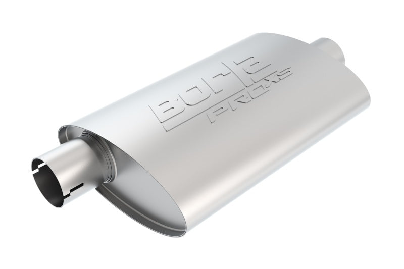 Borla Pro-XS 2in Tubing 14in x 4in x 9.5in Oval Notched Center/Offset Muffler 400476