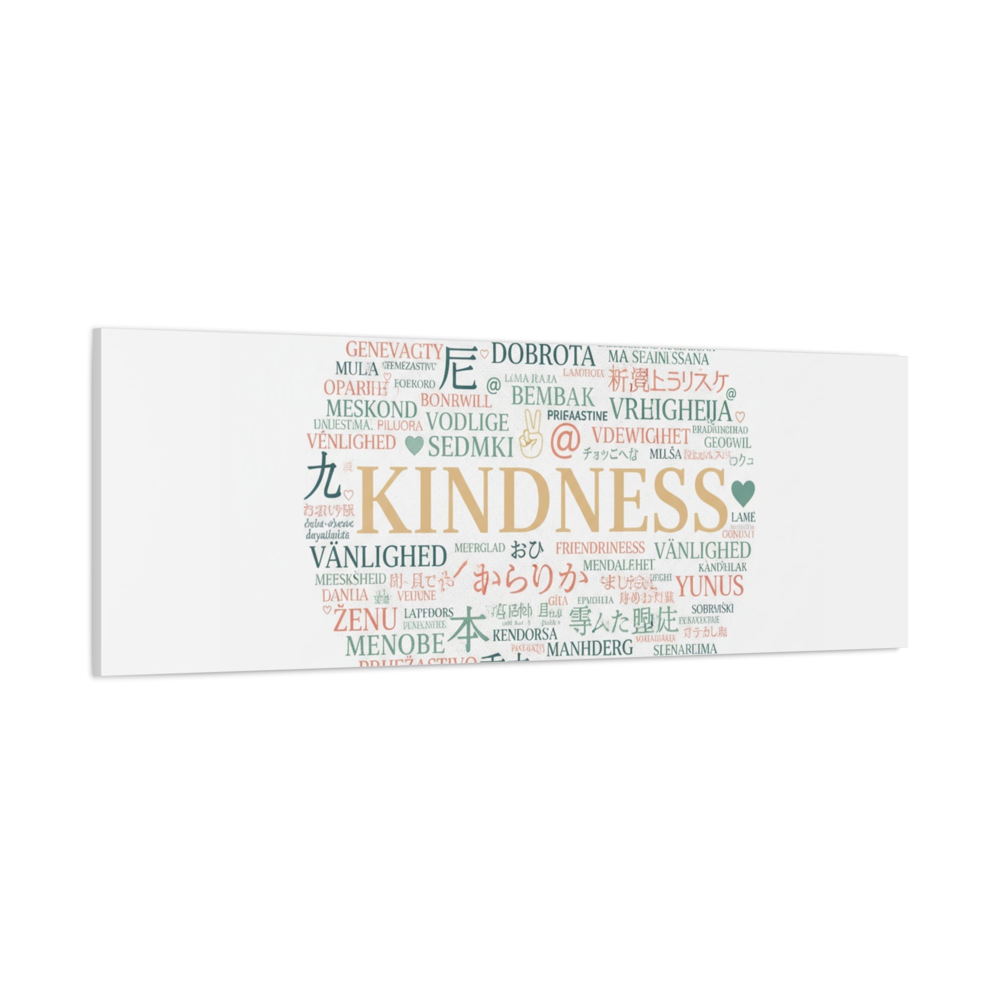 Kindness Word Cloud Canvas | Fresh Start Minimalist Wall Art