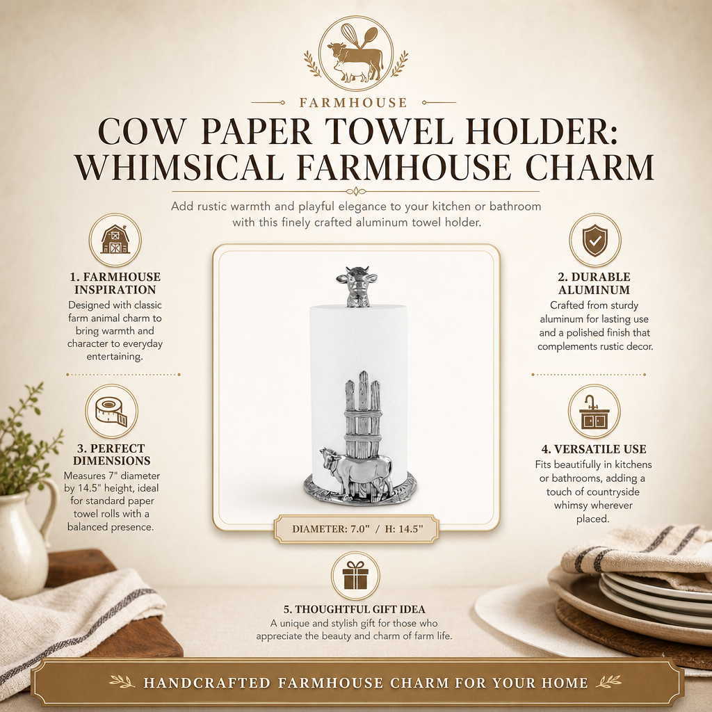 Cow Paper Towel Holder