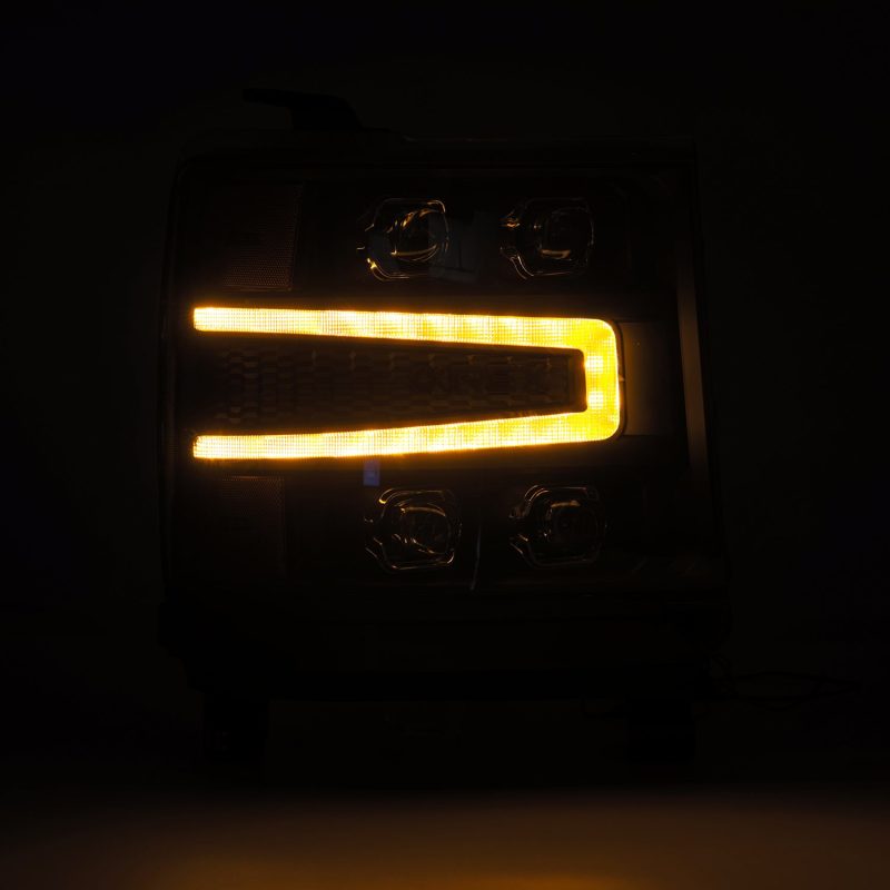 AlphaRex 16-18 Chevy 1500HD NOVA-Series LED Proj Headlights BK w/Actv Lgt/SeqSig & DRL (Req 810023) 880237 *Discontinued