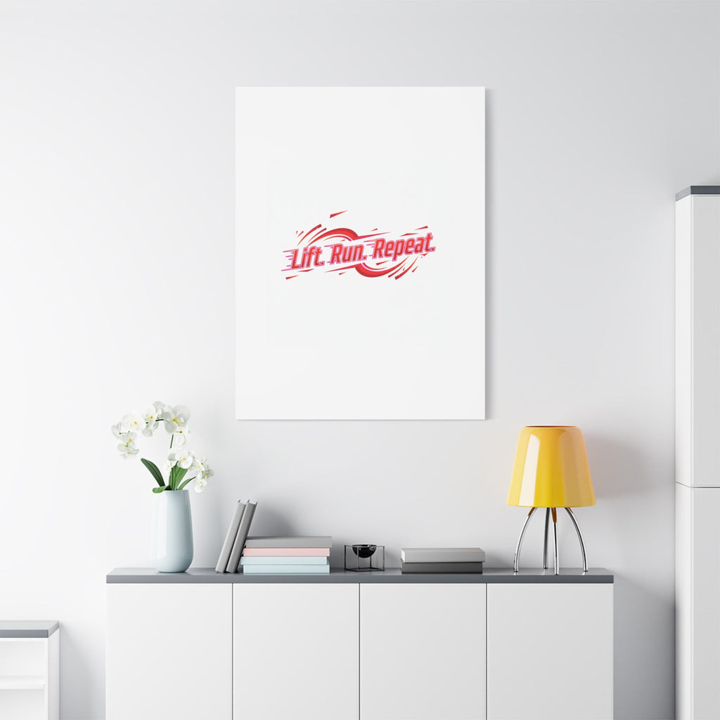 Lift Run Repeat Canvas | Fitness Wall Art, Gym Motivation
