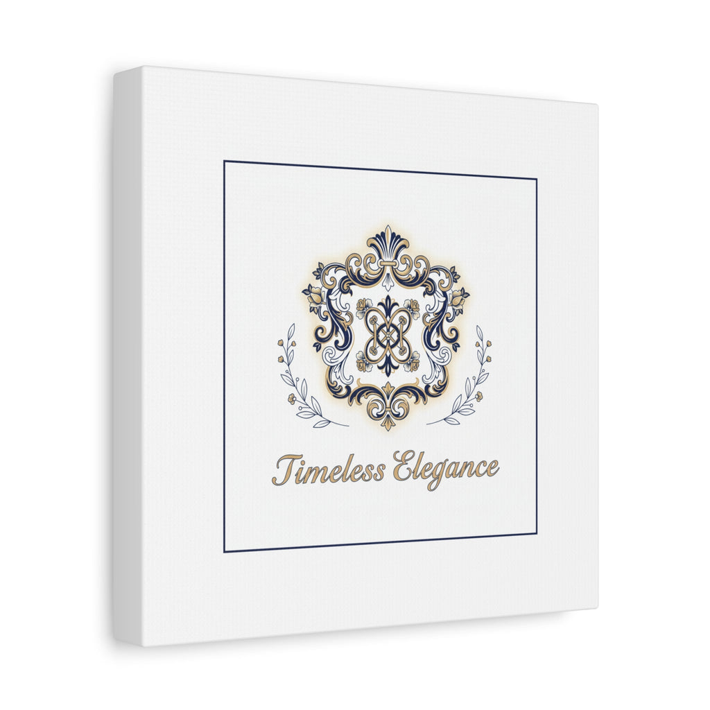 Ornate Brooch Emblem Canvas | Vintage Formalwear Accents, Baroque Print