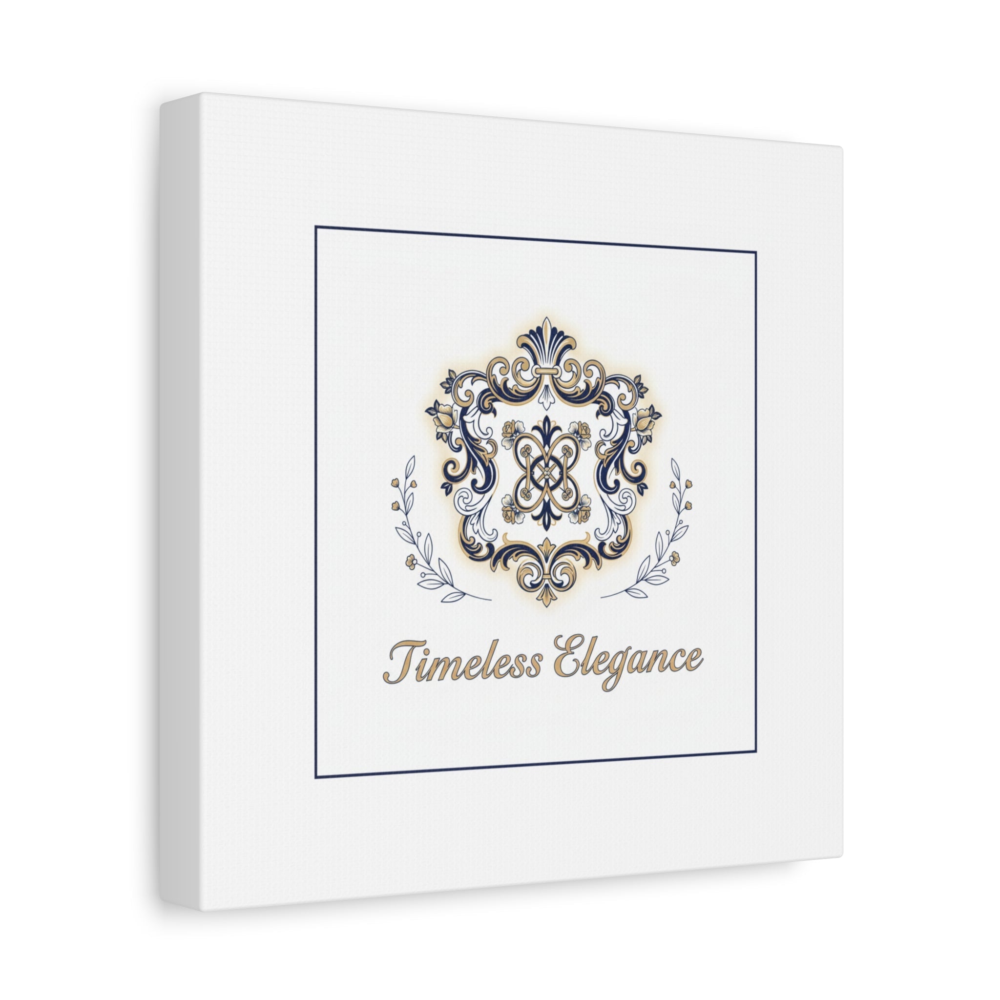 Ornate Brooch Emblem Canvas | Vintage Formalwear Accents, Baroque Print