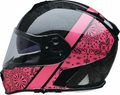 Z1R, Z1R Warrant Helmet PAC Pink Medium 0101-16090 – Versatile Motorcycle Helmet with Sun Visor and Advanced Ventilation