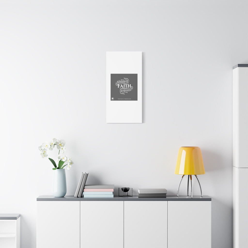 handwritten faith ribbon Canvas | sketch aesthetic, doodle design