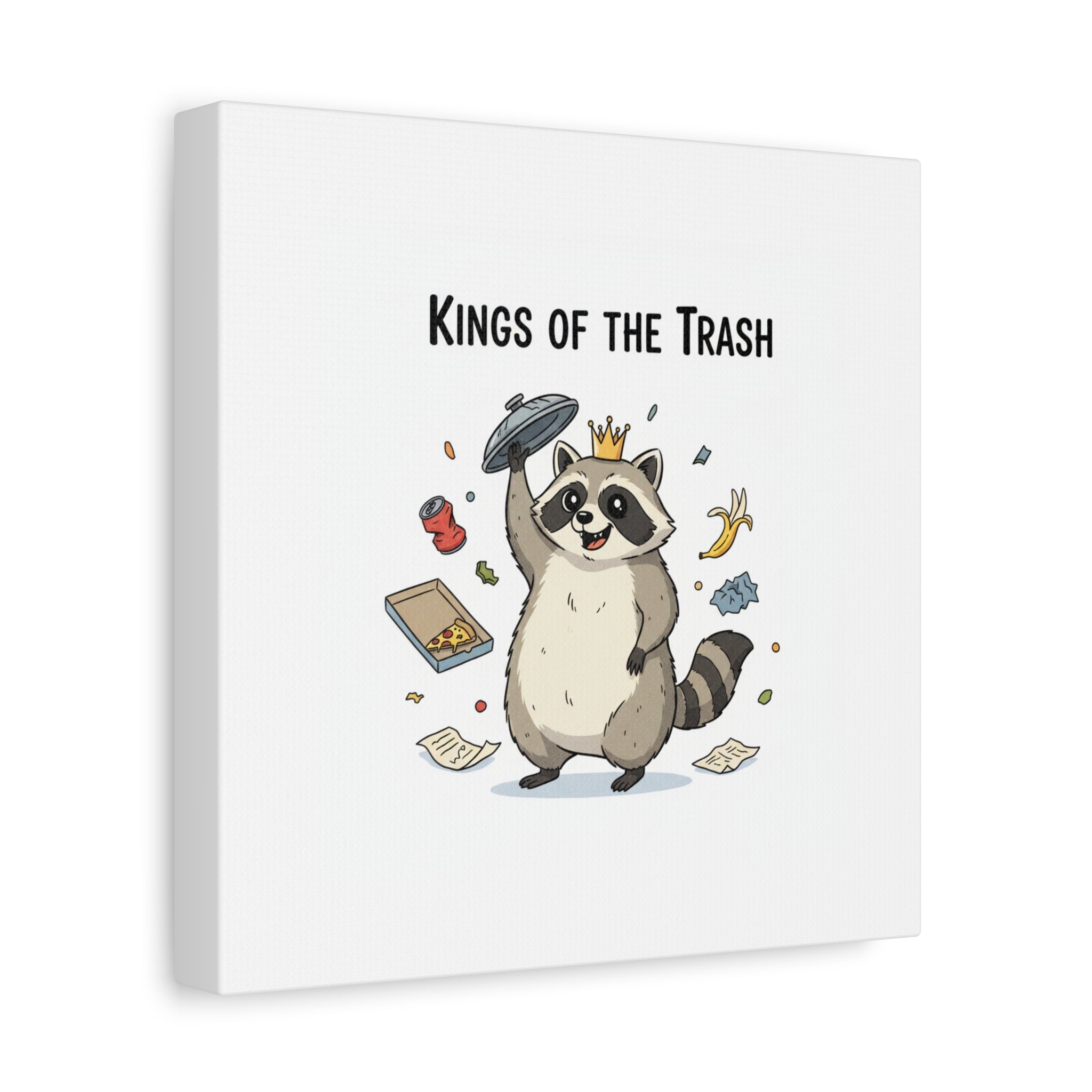 Kings of the Trash Canvas, Raccoon Doodle | Trash Panda, Goofy Critter Art