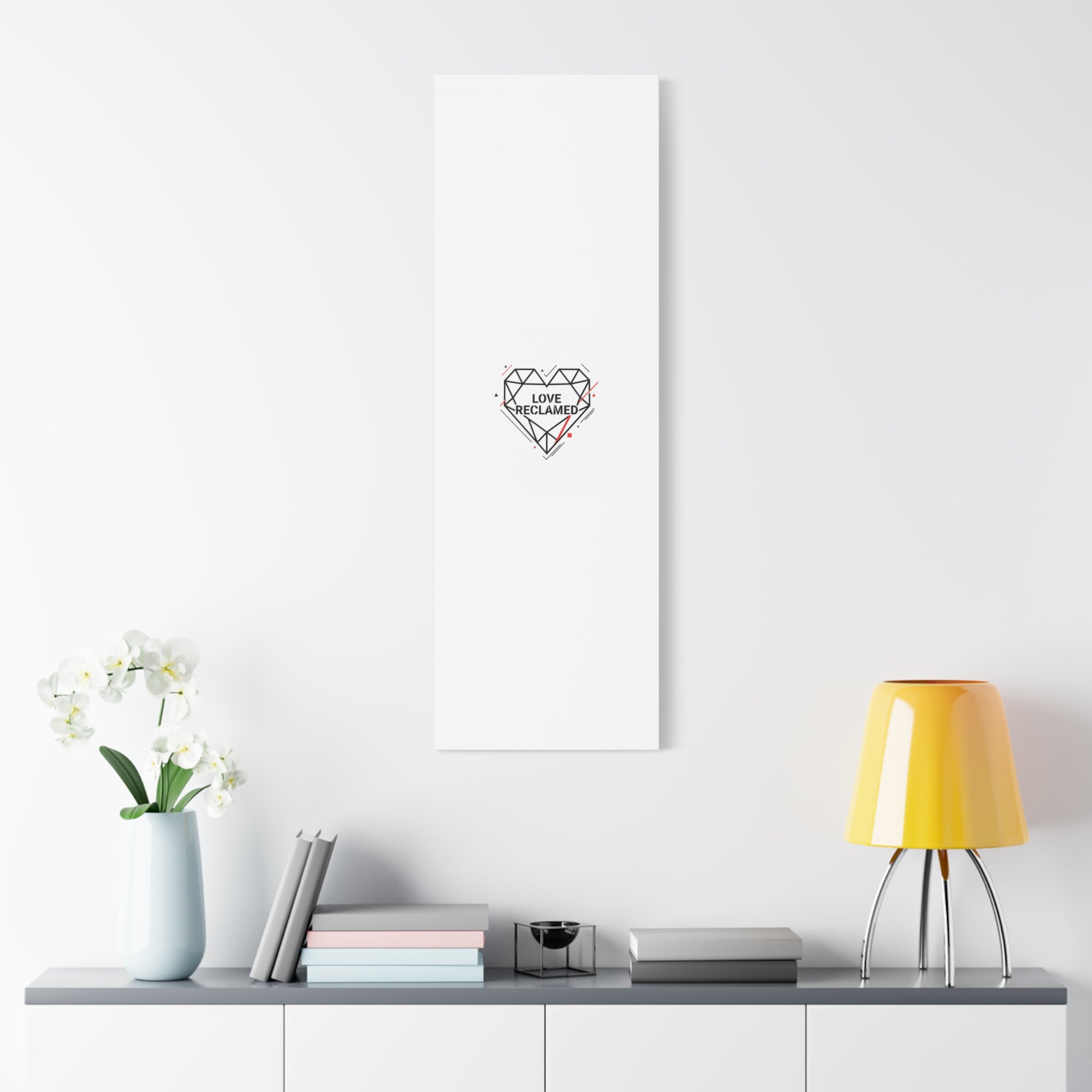 Love Reclaimed Canvas | modern heart design, minimalist love icon