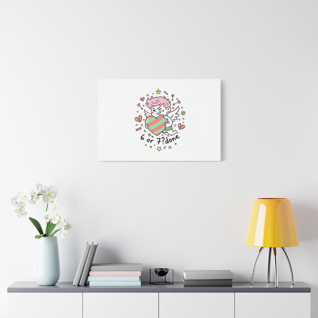 Weird Cupid heart illustration Canvas | Weird Valentine, quirky chaotic love