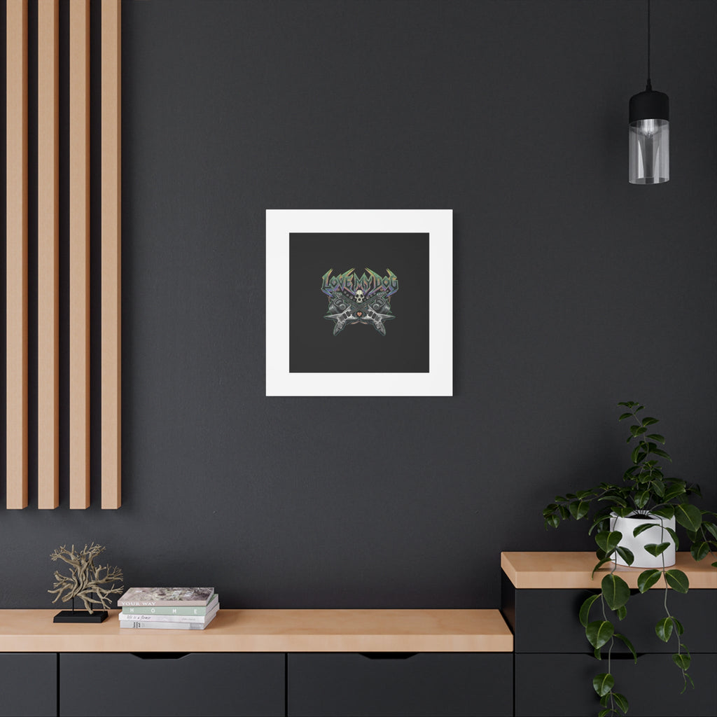 Love My Dog metal font Canvas | gothic wellness quote, edgy self-care merch