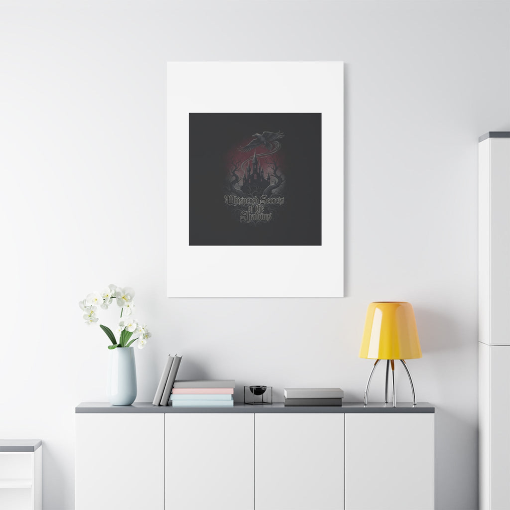 Whispered Secrets of the Shadows Castle Wall Art, Matte Canvas | Gothic Medieval Decor