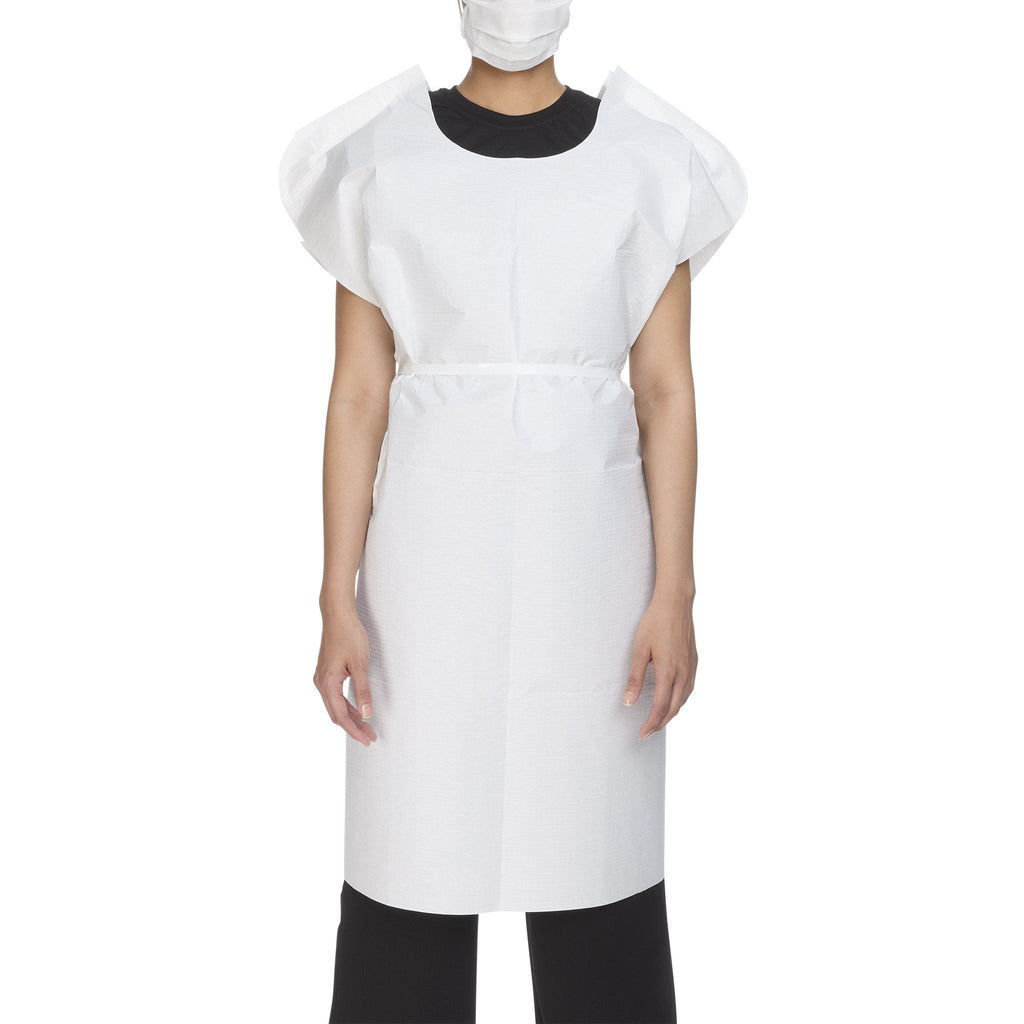 McKesson Patient Exam Gown, One Size Fits Most, White 18-846