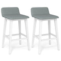 29 Inch Low-Back High-Top Chairs with Padded Seat and Rubber Wood Legs