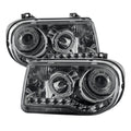 SPYDER Xtune Chrysler 300C 05-10 ( Not 300 ) Halo Projector Headlights Smoke PRO-JH-C300C-LED-SM 9027758