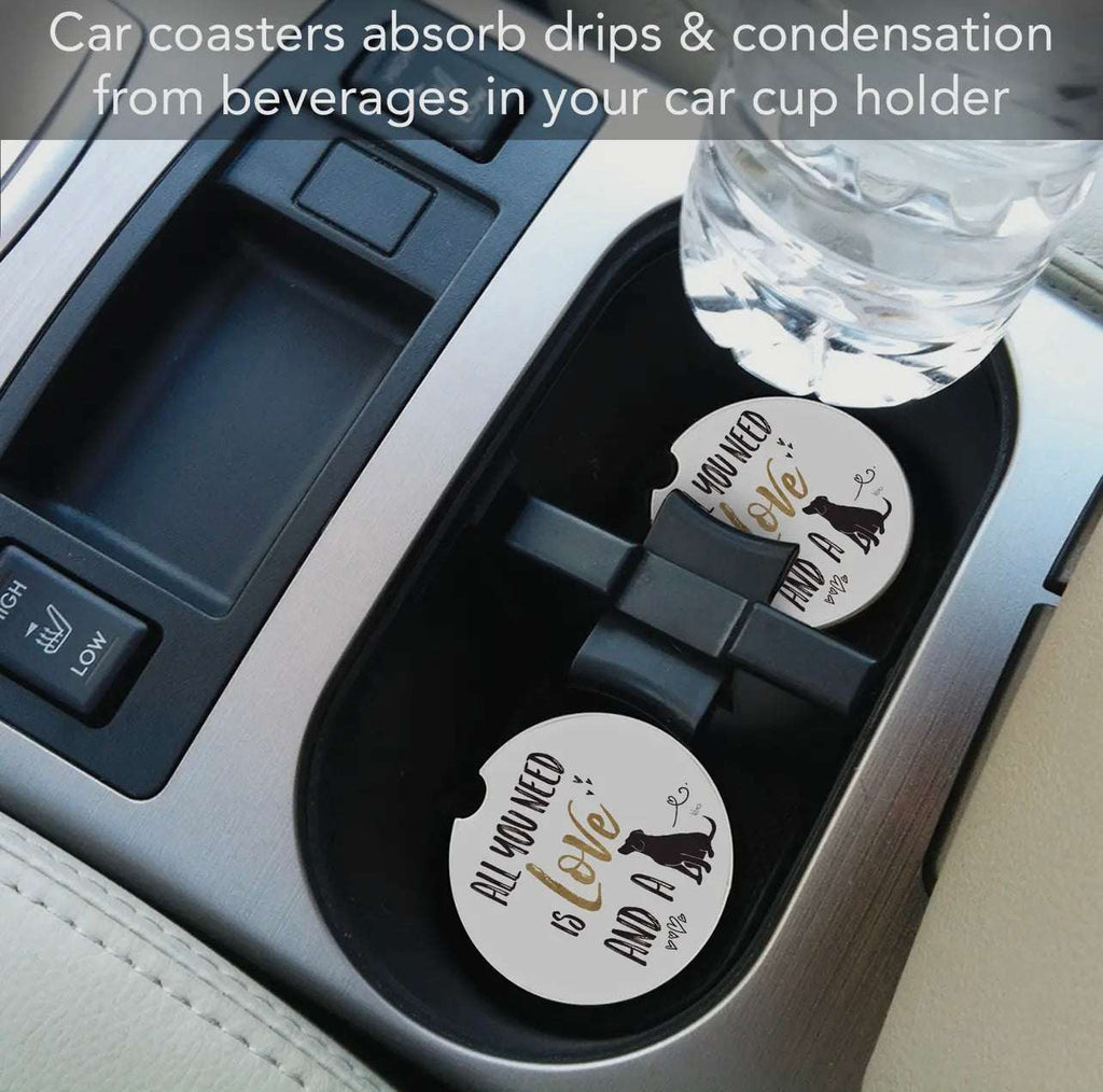 🚗✨ Stone Car Coaster – Absorbent Cup Holder Coaster Made in the USA
