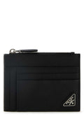 PRADA Mini Leather Card Holder for Men