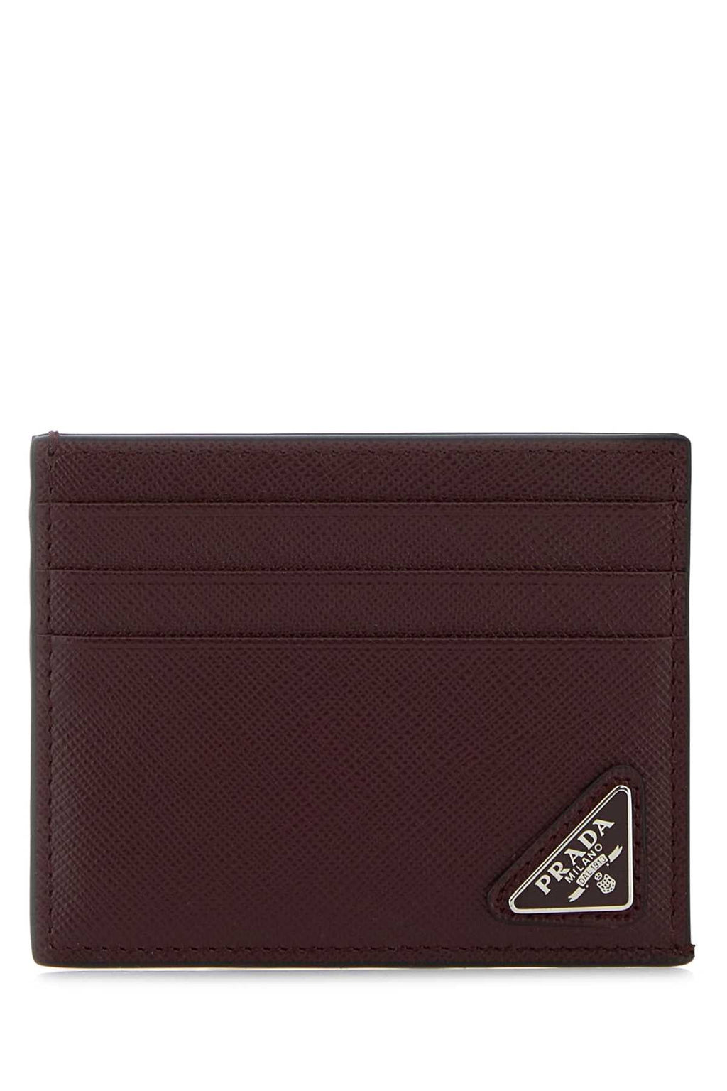 PRADA Mini Saffiano Leather Card Holder 10 X 8 CM