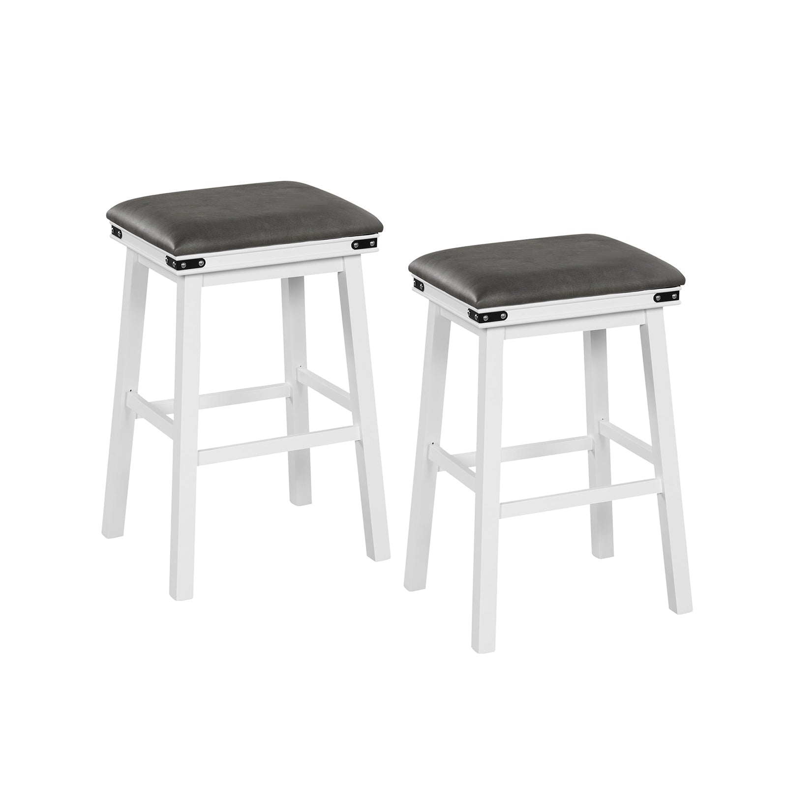 Set of 2 24/30 Inch Dining Bar Stool with Acacia Wood Frame