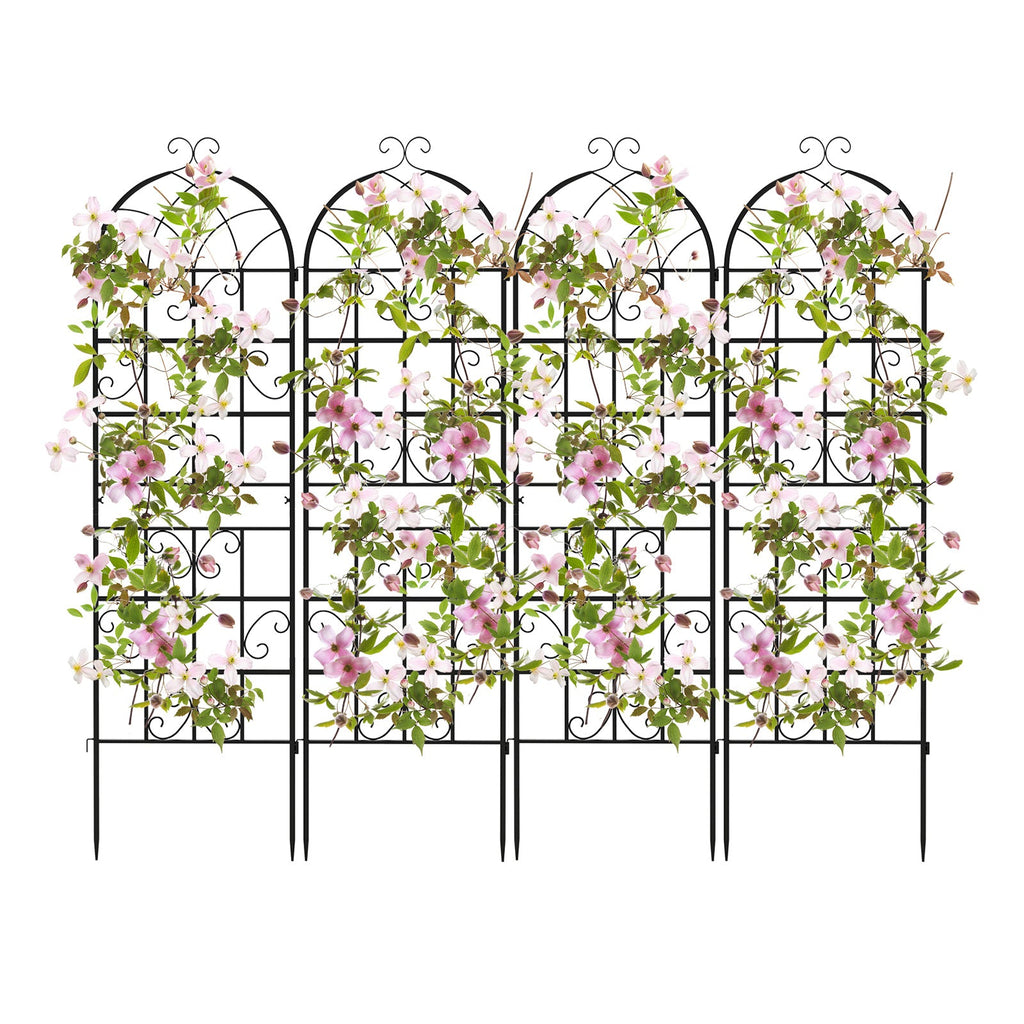2/4 Pack 71 x 20 Inch Metal Garden Trellis for Climbing Plants
