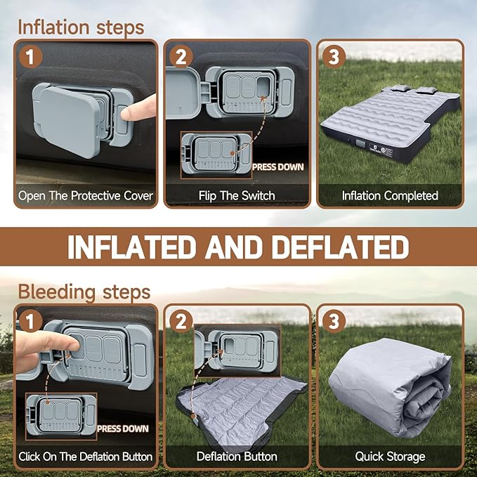 Umbrauto 5.5-6.5ft Built-in Pump Truck Bed Air Mattress 3.0