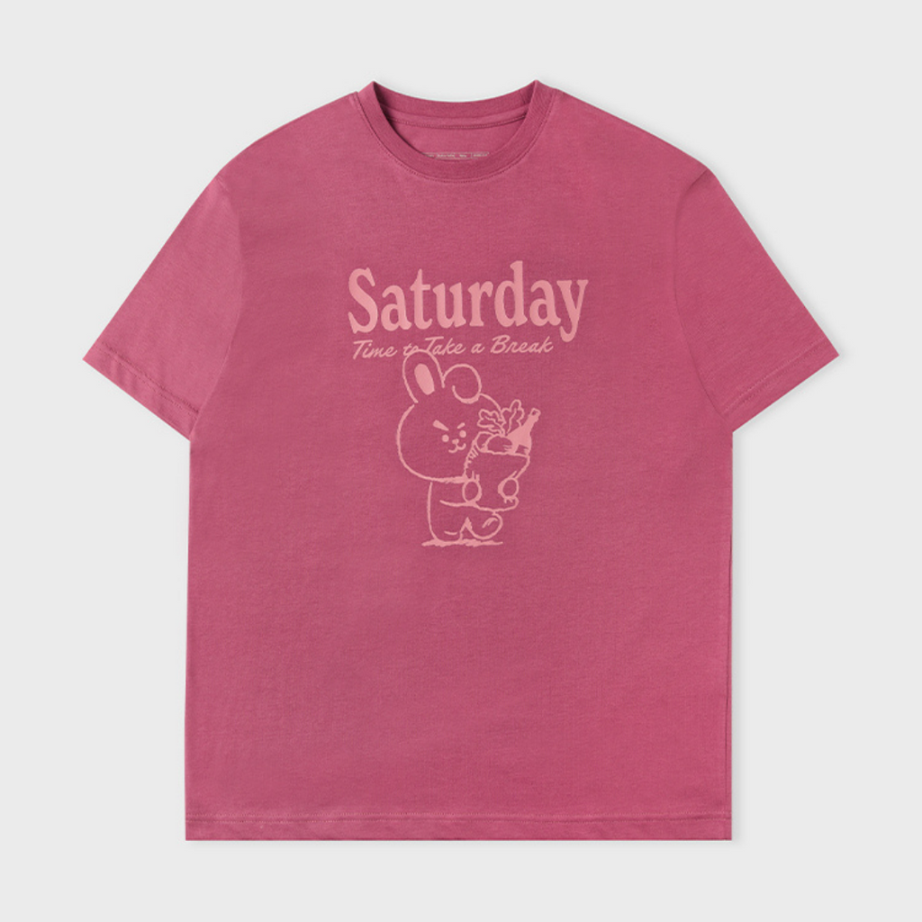 BT21 - Basic Short Sleeve Tshirt Indian Pink (Cooky)