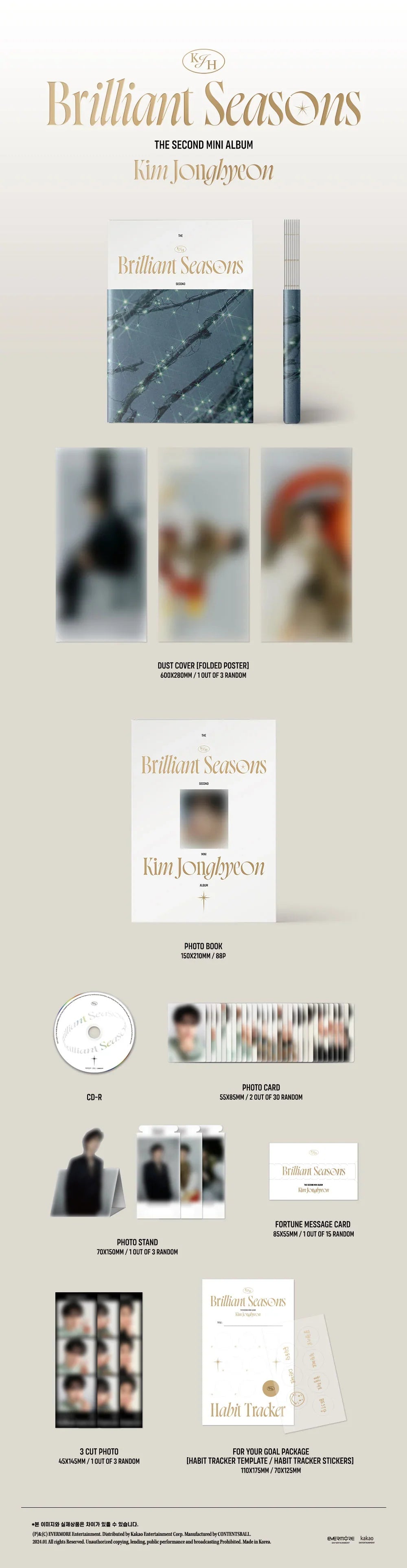 Kim Jonghyeon 2nd Mini Album - Brilliant Seasons