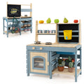 2-In-1 Outdoor Mud Kitchen with Faucet and Extra Chalkboard