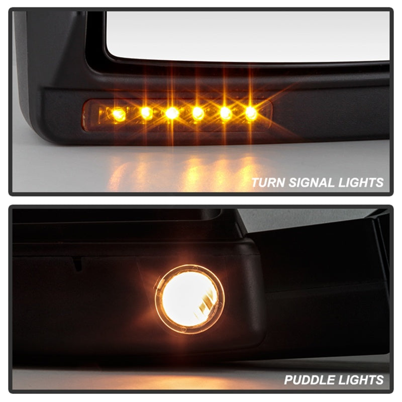 SPYDER Xtune Ford F150 07-14 Power Heated Amber LED Signal Telescoping Mirror Left MIR-FF15007S-PWH-AM-L 9935381