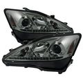 SPYDER Lexus IS 250/350 2006-2010 Projector Headlights DRL Smoke PRO-YD-LIS06-DRL-SM 5080066