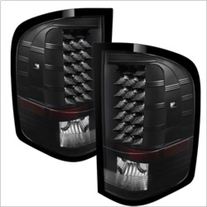 SPYDER Xtune Chevy Silverado 07-13 LED Tail Lights Black ALT-JH-CS07-LED-BK 5073716