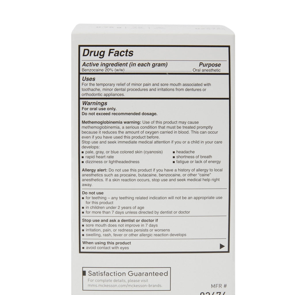 McKesson Benzocaine Oral Pain Relief 82474