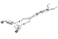 Borla 16-17 Chevy Camaro 6.2L 4.5in Carbon Fiber Tips Single Split Exit ATAK Catback Exhaust 140690CF